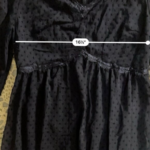 JASAMBAC Large Swiss Dot Midi Dress Navy Blue Sheer Long Sleeve C08 - Picture 5 of 7
